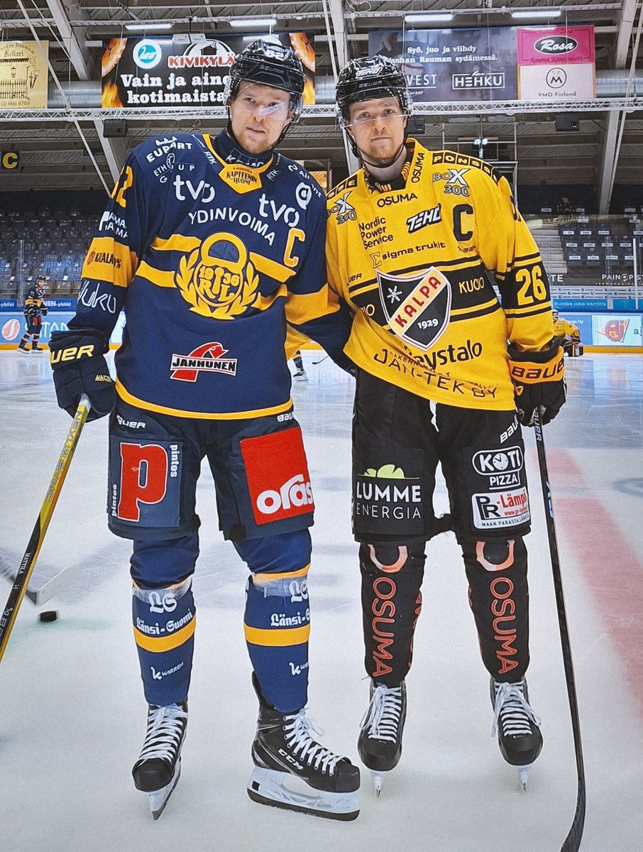 KalPa-kapteeni Jesper Mattila ja Lukko-kapteeni Julius Mattila. Näistä veljeksistä löytyy johtajuutta. 👊

Onkohan jopa <a href="/smliiga/">Liiga</a>-historian ensimmäinen kerta, kun veljesparit kohtaavat toisensa joukkueiden kapteeneina? 👀

#KalPa #Liiga #Lukko