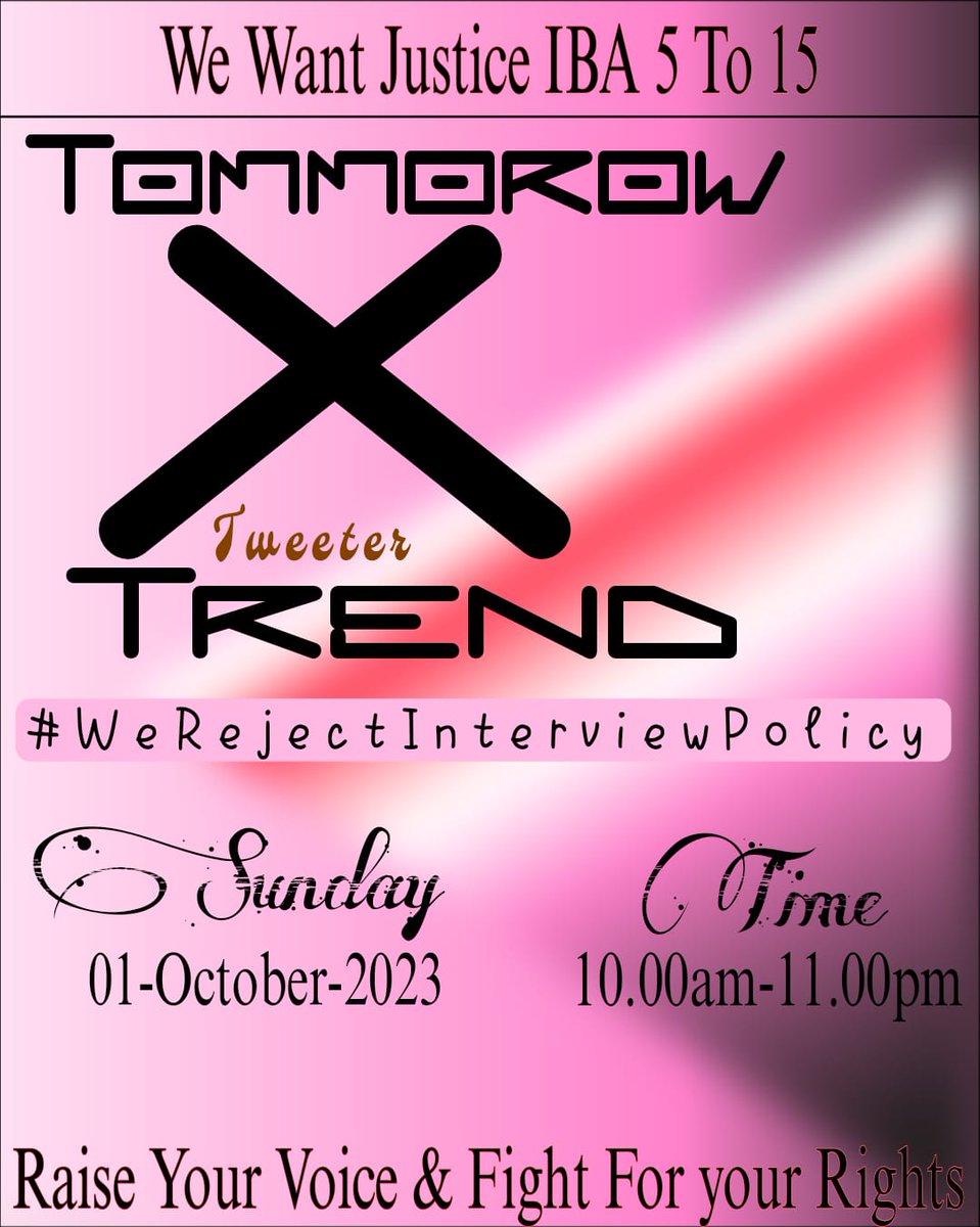 arbabarijo's tweet image. Tomorrow Trend👇
#WeRejectInterviewPolicy