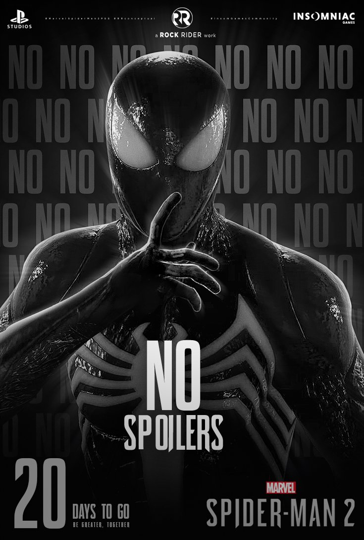 ursRockrider's tweet photo. TOGETHER WE ARE... THE LETHAL PROTECTOR!!

20 DAYS until Marvel's Spider-Man 2 release. 🕸️🕷️🤫

@YuriLowenthal #SpiderMan2PS5 #RRconceptual https://t.co/01zScSllwS
