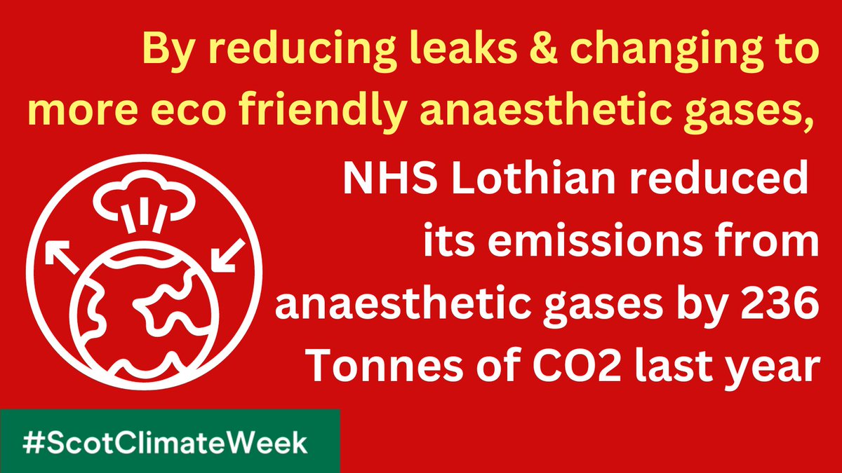 Earlier this month, a team of environmentally conscious anaesthetists won a top honour for their work in the Green Theatres programme to reduce the impact of medical gases on the environment in Lothian. Read about it here: ow.ly/W5zG50POoKH