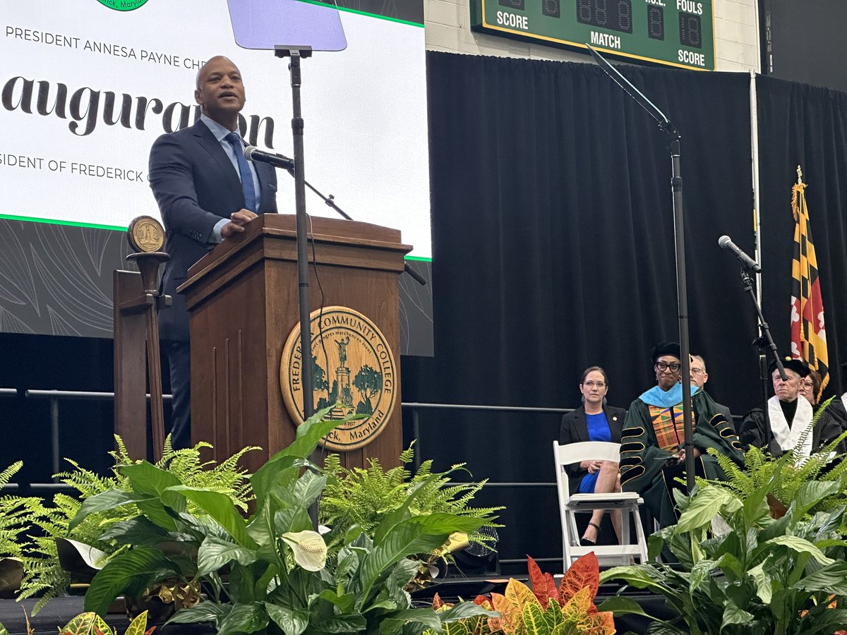The #FCCInauguration of Prresident <a href="/AnnesaCheek/">Annesa Cheek</a> was inspiring not just for the community of Frederick, but for the entire state. <a href="/GovWesMoore/">Governor Wes Moore</a>, this is where no one gets left behind! Thank you for making this day  memorable for all of us <a href="/MD_CommColleges/">MD CommunityColleges</a>.