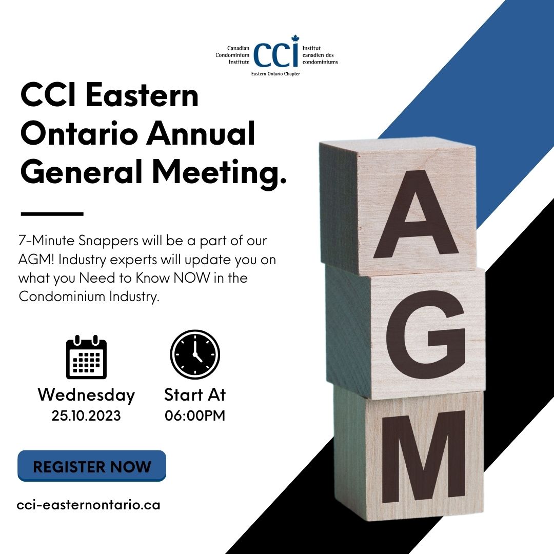 Join us on October 25th at 6 pm for the CCI Eastern Ontario AGM!

During this year’s AGM, the Board of Directors will be putting forward changes to the bylaws to increase the number of directors by two seats. 

Click the link for more details!

cci-easternontario.ca/events/2023/10…