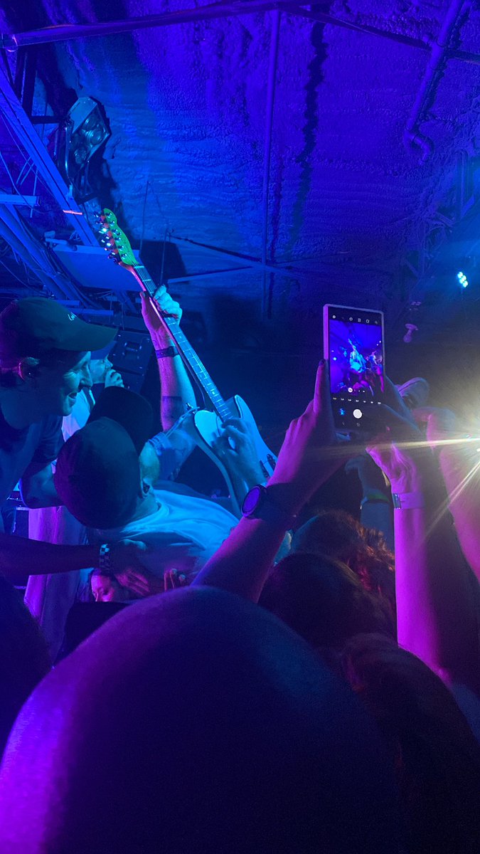 WantedKezza18's tweet photo. @roryclewlow still absolutely buzzing and recovering from the show at Paper Tiger, thanks for giving the missus an amazing memory from her first ever Shikari show (she’s cradling you in her arms) https://t.co/jdIwASQIYH