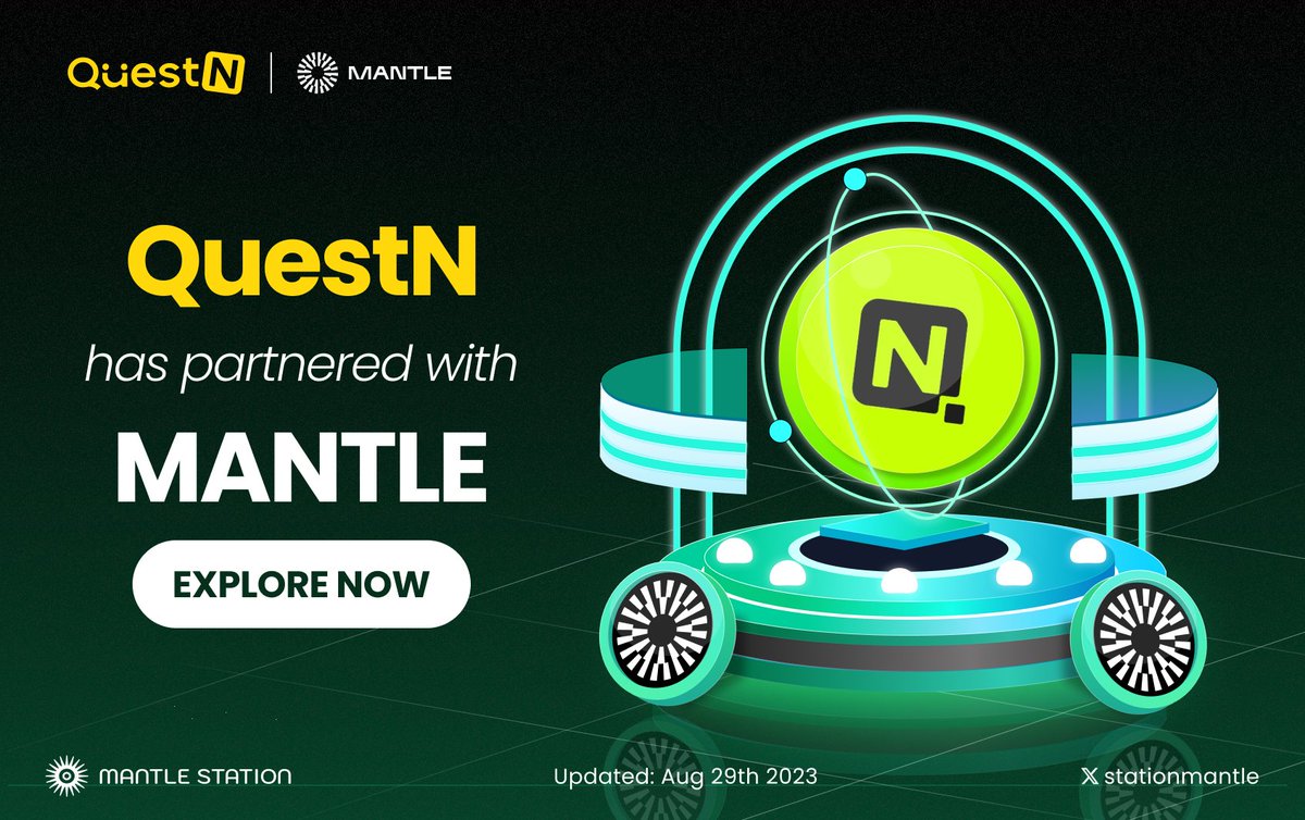 stationmantle's tweet photo. 🌟 Introducing a groundbreaking partnership with @QuestN_com! 

They're bringing you groundbreaking marketing possibilities. Stay tuned for updates and innovations that will transform your crypto journey! 🚀

#MantleStation #BuildonMantle https://t.co/neHsgSCJEx