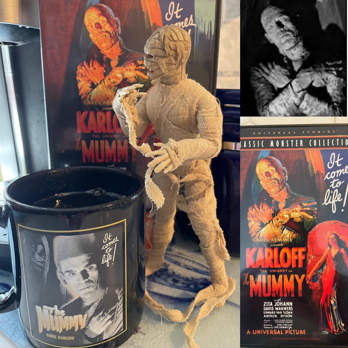 COFFEE with SCREAM- Saturday morning classic horror films, just like in the days of my youth! This week’s film- THE MUMMY (1932). Boris Karloff “kills it” in this role! Many sequels and spinoffs would follow, but none as great as this film!
