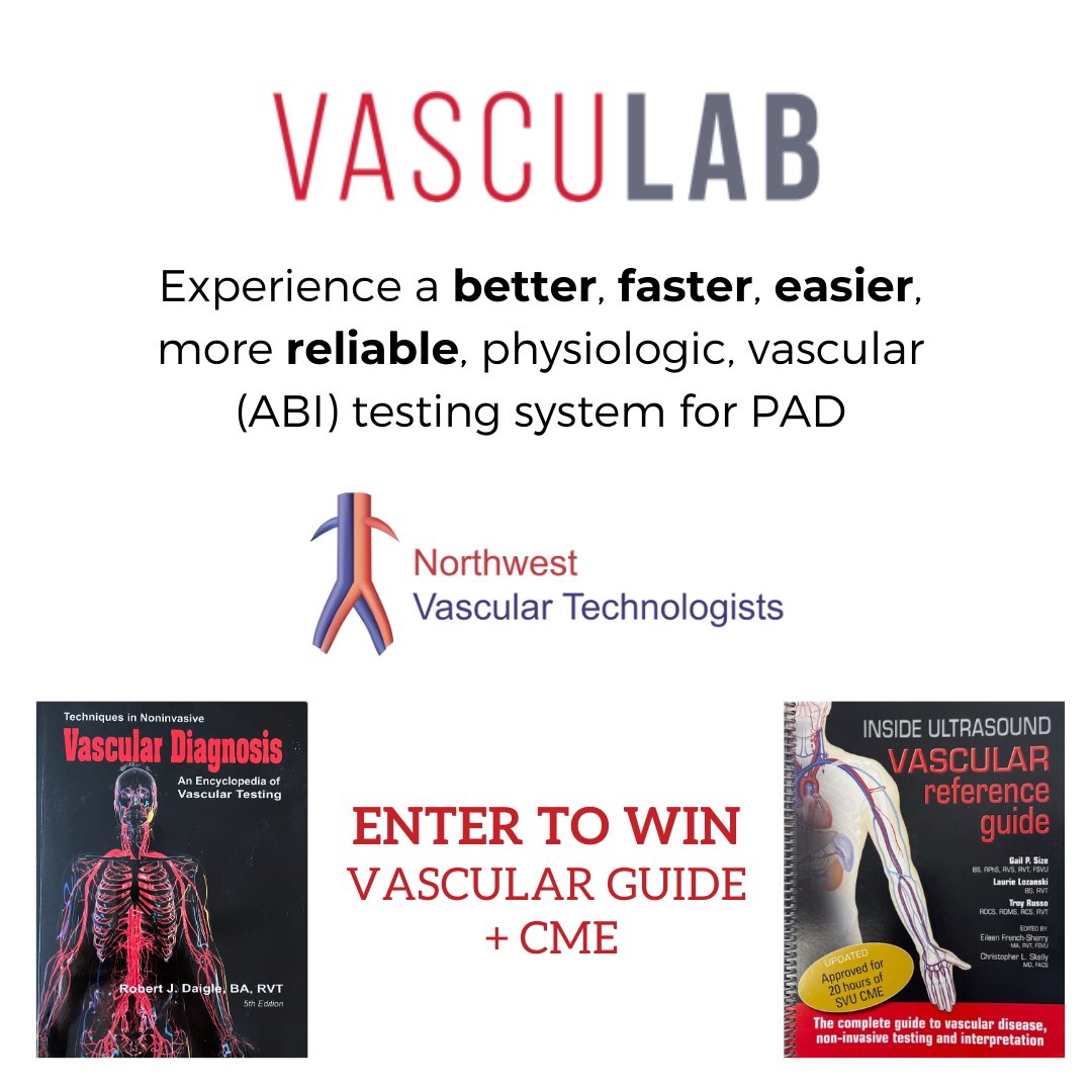 GaryBushey3's tweet photo. Visit VascuLab @NWVT 2023 

Experience a more efficient, ergonomic, accurate and safe physiologic (ABI) testing system for PAD.

* ENTER to WIN a FREE vascular guide *

#NWVT #PAD #VascularUltrasound #MedEd #VascularMedicine #ultrasound #sonography #sonographers #vasculardisease https://t.co/x1GVfzwPkS