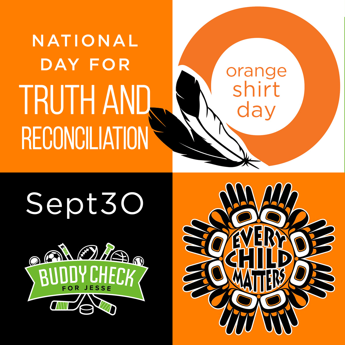 On #TruthAndReconciliationDay, we at Buddy Check are inspired by Indigenous communities' strength &amp; resilience. 🕊️✨ Let's amplify voices teaching truth &amp; reconciliation in sports &amp; beyond. 

#BuddyCheckForJesse #MentalHealthAwareness #Unity #HealingTogether