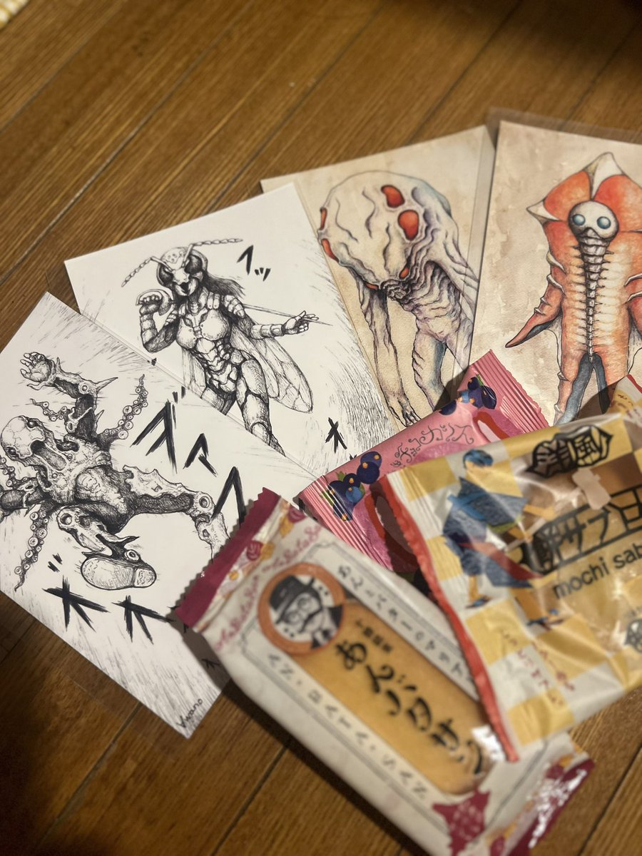 昨日はアワノ<a href="/RISEROSS/">∀wano＠5/3深川お化け縁日</a> さんが参加しているグループ展に行きました。
シン怪人怪獣図鑑展　
たまごの工房<a href="/tamagonokobo/">Gallery たまごの工房</a> 
10月8日まで！