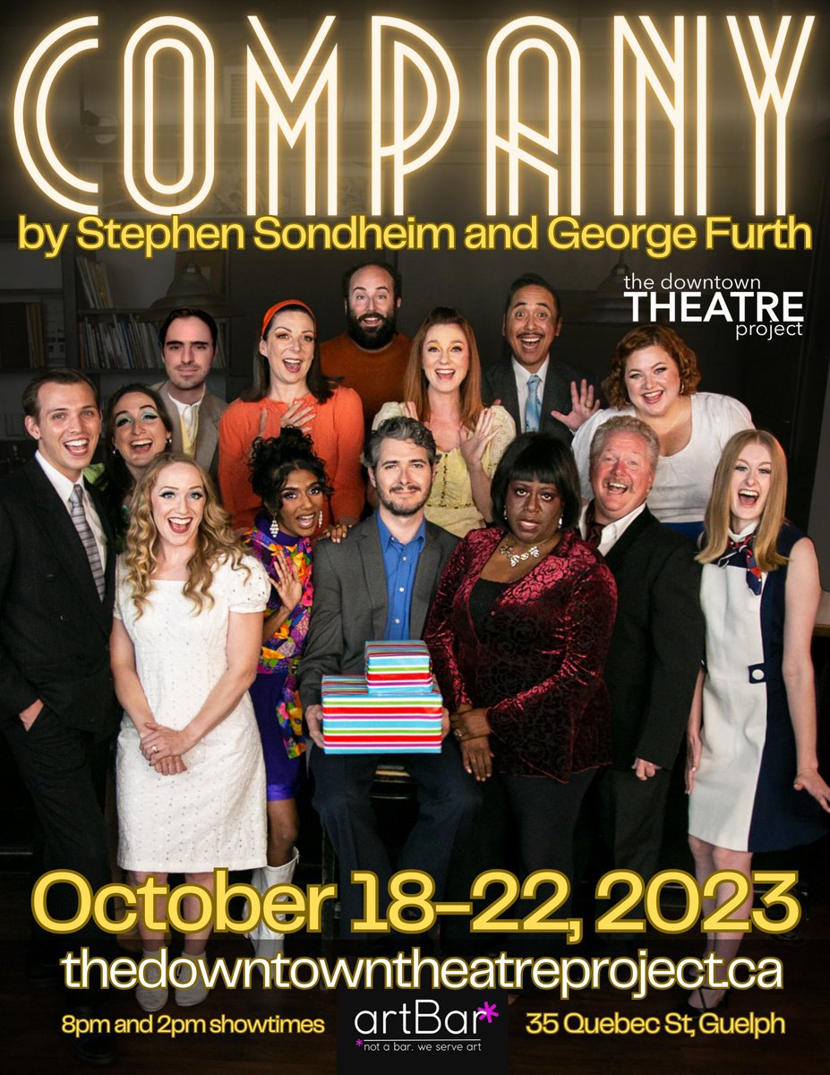 dttheatre's tweet photo. Get ready to party #Guelph 🥳 COMPANY is coming and tickets are going fast! 
Grab yours today - https://t.co/IADFo1kQkF https://t.co/0jVYOqV1so