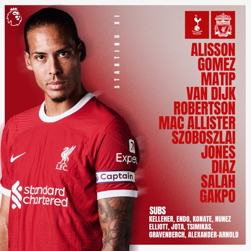 LFC's tweet photo. 🔴 #TOTLIV Team News 🔴

How we line-up this evening in the capital: