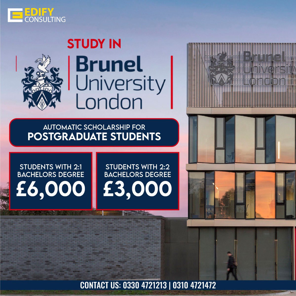 EdifyCon's tweet photo. Opportunity for amazing scholarship by #Bruneluniversity #edifyconsulting https://t.co/GJL0tPOKxF