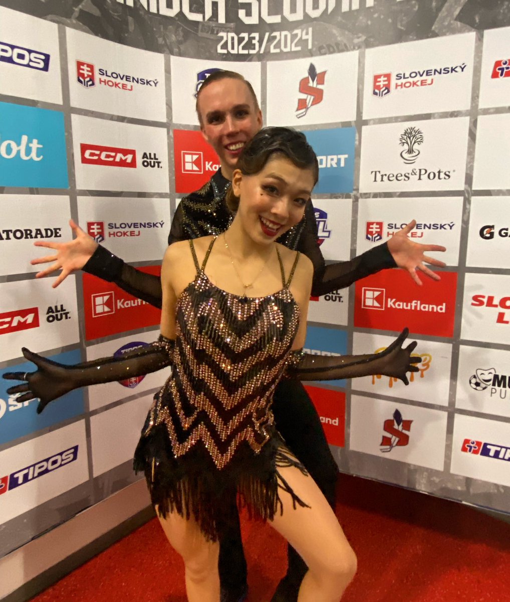 goldenskate's tweet photo. Yuka Orihara / Juho Pirinen 🇫🇮 171.53
“We are actually very good, we didn’t let the mistake effect our performance. We had a hard time finding the right music for our new FD as after the mermaid program we didn’t want to go down. Many have done Chicago before so we really wanted to create our own version. We want to present the male and the female as “equal” as one unity, which I think is a special approach to Chicago.
We love competing here in Bratislava, great and warm atmosphere! But we are of course very looking forward to compete next week at home in Finland!”
#NepelaMemorial