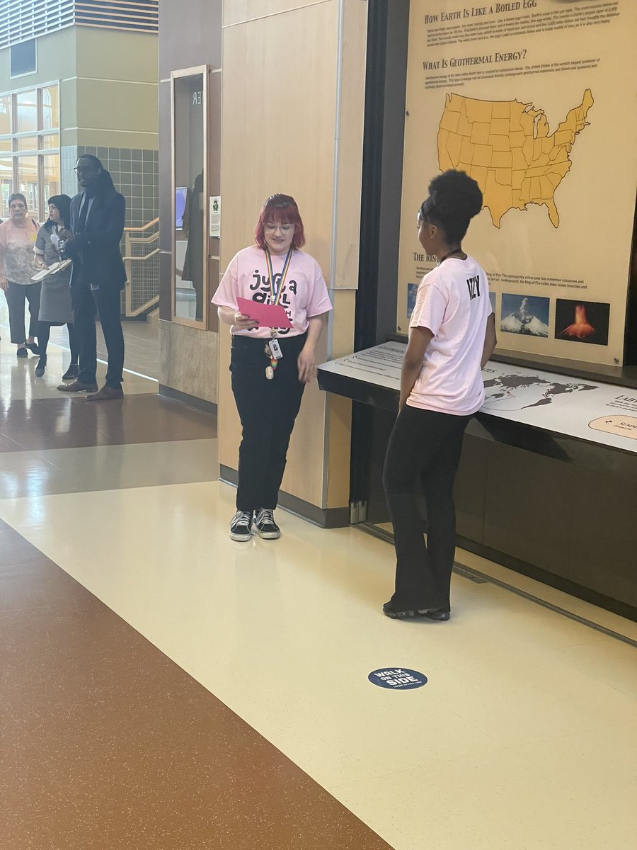 AshSmith_3's tweet image. My 8th grade GIRLS had the opportunity to lead a CCMR team through our interactive NET ZERO Kiosks sharing fun facts about our beautiful and unique campus. Super proud of them 🫶🏽🩷 thank you @HammonCheesy @JennaDubs17 for your assistance! @netzeroJMS @sls1116