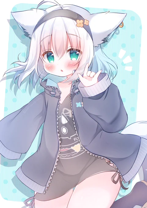 ショートの髪型がロリみがあって 好みでした…!  #絵フブキ #白上フブキ新衣装お披露目
