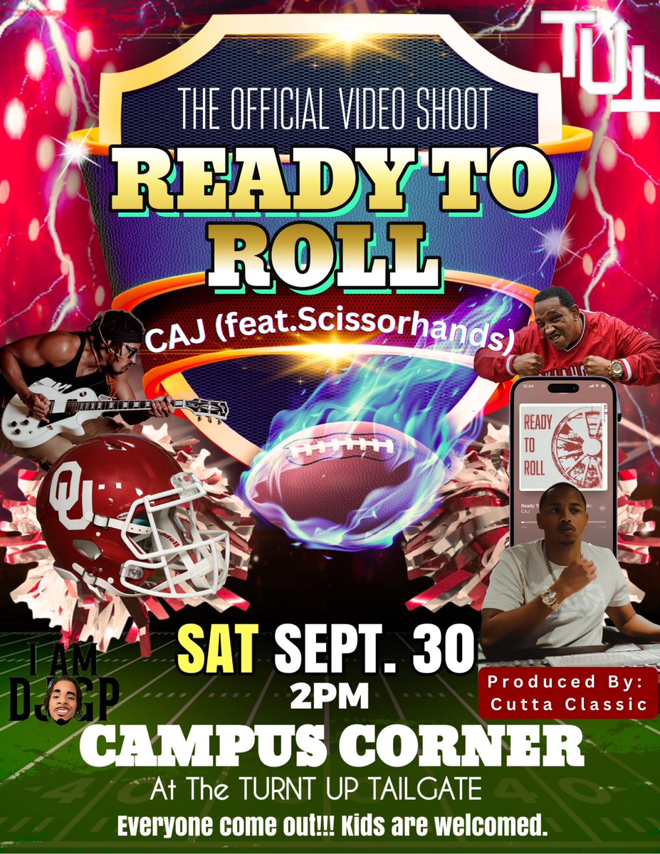 Scissorhands (@scissorhandsokc) on Twitter photo NEED ALL SOONER FANS IN ATTENDANCE TODAY!We are shooting a music video for the new OU ANTHEM “Ready To Roll” right on Campus Corner at <a href="/turntuptailgate/">Turnt Up Tailgate</a> on the corner of Asp & Boyd bring your Sooner gear & be ready to roll 🔥🏆 <a href="/OU_Football/">Oklahoma Football</a> NEED ALL SOONER FANS IN ATTENDANCE TODAY!We are shooting a music video for the new OU ANTHEM “Ready To Roll” right on Campus Corner at <a href="/turntuptailgate/">Turnt Up Tailgate</a> on the corner of Asp & Boyd bring your Sooner gear & be ready to roll 🔥🏆 <a href="/OU_Football/">Oklahoma Football</a>