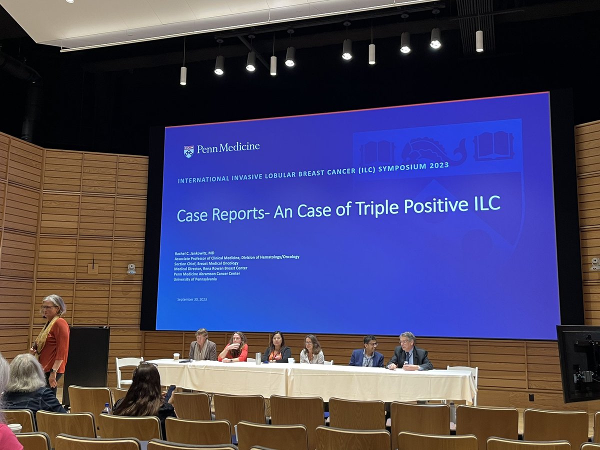 Our case report session at #ilcsymposium starts with a convergence of my 2 breast cancer research passions, #lobular and triple positive (HER2amp, HR+)!!
