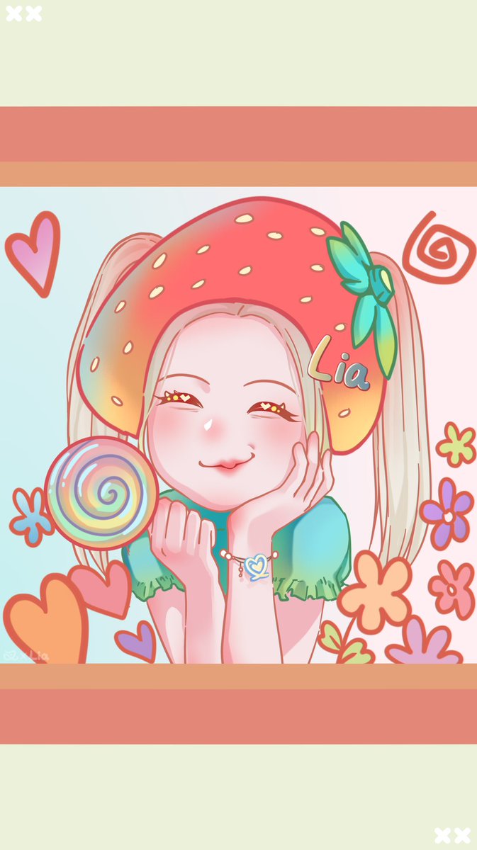 chaxLia's tweet photo. I made a new fanart for Lia 🍓
p2 is a Twitter Banner, feel free to use it if you want🫶🏻

#LIA #리아 #リア #ITZY #있지 https://t.co/dXVRQJdOol