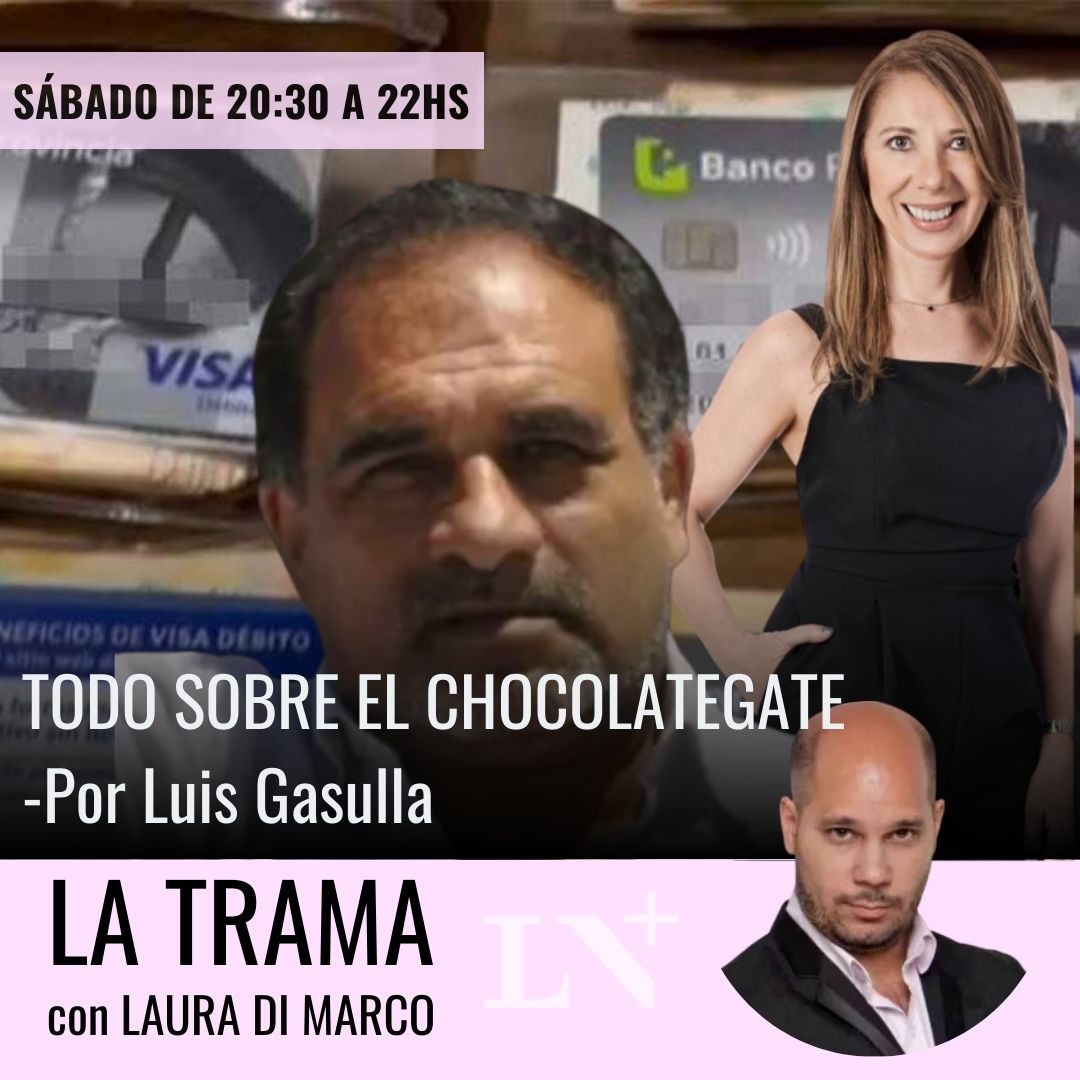 _LauraDiMarco's tweet photo. 🚨HOY de 20.30 a 22hs #LaTrama por @lanacionmas

Informe exclusivo de @luisgasulla: Todo sobre el ChocolateGate, el escándalo que incomoda a la política bonaerense https://t.co/k6PYhG40NI