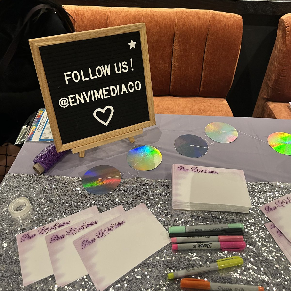 envimediaco's tweet photo. NYC WAV, weβre almost ready for you! Our exclusive #LOVElution Celebration with @triplescosmos is starting soon! π€©
#EnViEvents #EnVixtripleS #tripleS1stWorldTour #tripleS https://t.co/MZQ2m726Kv