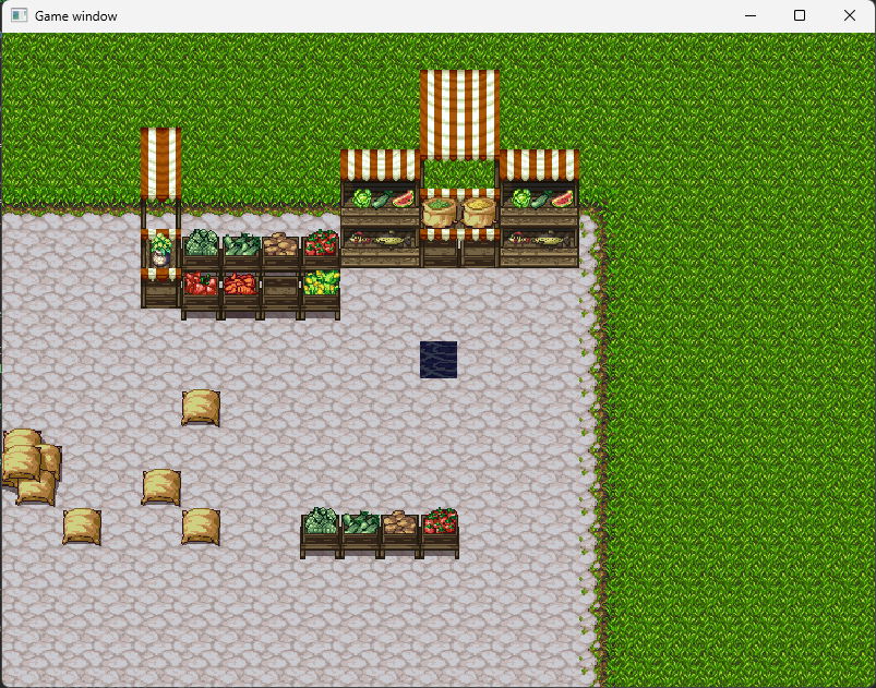 LondonSoftworks's tweet photo. Calling it a day with this little market scene, drawn up in #Tiled and rendered using the new TileMap component. Performance is great, insta-loads and runs at 60+ fps, very happy with progress so far!

#indiegamedeveloper #IndieGameDev #opengl #java
#lwjgl #gameenginedevelopment https://t.co/qO4YrbP7bQ