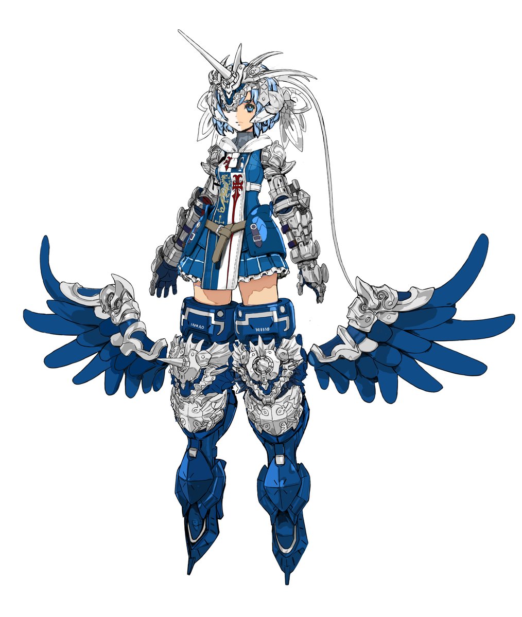 「ゴッズオーダー神翼竜騎士ヒマリバハムート 素立ち絵」|あきまんPLAMAX「GODZ ORDER」神翼騎士団のイラスト