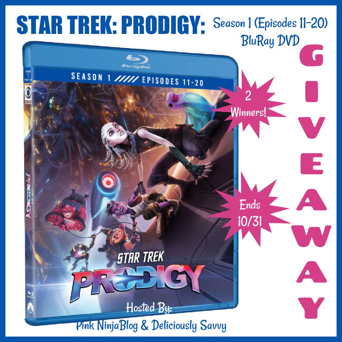 DeliciouslySavv's tweet image. 🎉NEW GIVEAWAY ALERT🎉Enter To Win The STAR TREK: PRODIGY: SEASON 1 (EPISODES 11-20) BluRay DVD #Giveaway! (2 Winners ~ Ends 10/31) @PinkNinjaBlogg #2023SMGNFallGiftGuide🍂

Enter Today &amp;amp; Good Luck
👉deliciouslysavvy.com/enter-to-win-t… via @deliciouslysavv