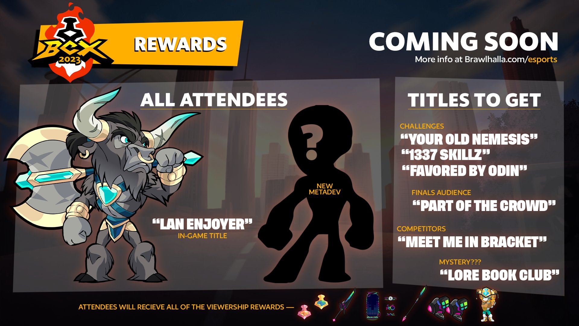 As always Im once again giving away the new Brawlhalla Prime Rewards. Im  giving it to a random commentor in 24 hours. GL :D : r/Brawlhalla