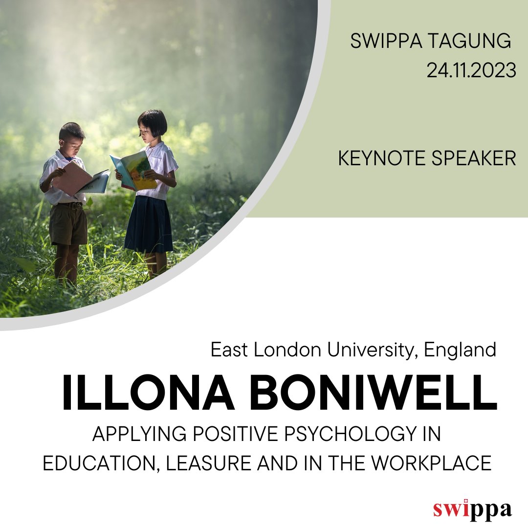 SWIPPA FACHTAGUNG 2023
🌟 Inspirierender Vortrag um 09:00 Uhr! 🌟
Tauchen Sie ein in die Welt der Positiven Psychologie mit Prof. Illona Boniwell von der East London University!💡
#PosPsychEU2023 #Inspiration #Wohlbefinden #SWIPPA #SWIPPAFachtagung