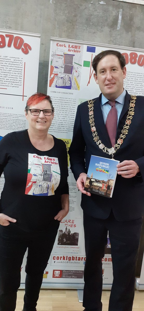 Great to meet with #Cork Lord Mayor @cllrkmac today at Celebrating Cork Past Exhibition @corkcitycouncil @CorkLGBTArchive Wonderful to have a Lord Mayor so committed to inclusion, history and heritage diaryofanactivist.com corklgbtarchive.com