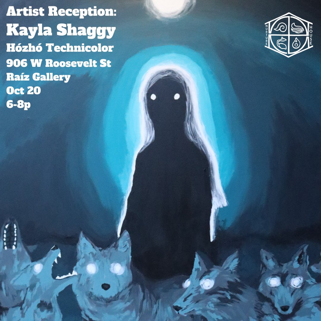 Meet artist, Kayla Shaggy, on Friday, 10/20 from 6-8p at her artist reception at Raiz Gallery. View her art show "Hózhó Technicolor," on display through the end of Oct. Hear more about Kayla's vision behind her artworks and purchase comics, prints, and other goods Kayla creates!