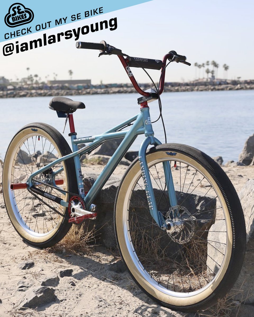 And <a href="/iamlarsyoung/">Lars "Mr. FANAYOH" Young</a> strikes again on his Blue Steel #monsterquad! This colorway was extremely limited, but of course you know Lars scored one!💪🏽 #checkoutmysebike #sebikes #bmxbike #bmx #bmxlife #29er