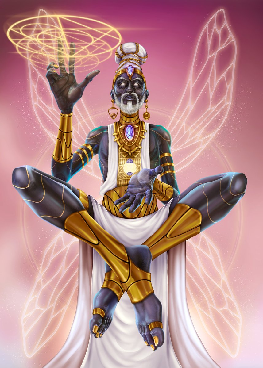 Novopangeaio's tweet photo. An Elder in the Light Realm, Umina's father wields the power of Light with his very fingers. Totally in-tune with the Realm around him, he hovers in quiet contemplation.
What is his name? You help us decide! Comment below!
#communitycreated #youdecide #creativity https://t.co/yIlRbD2sFm