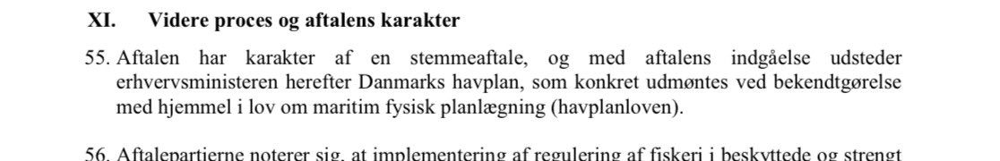 Den sørgelige nyhed er, at vi aldrig får et bedre havmiljø. Trods mange tweets fra politikere i dag. 

Årsag: Alle partier har abdiceret fra at lave lovgivning ift. vand- &amp; havmiljø. De er med en i aftale hvor <a href="/Erhvervs_min/">Erhvervsministeriet</a> bestemmer alt. 

Det synes jeg alle skal vide #dkpol