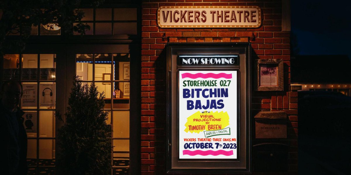 Week from today Bitchin Bajas &amp; live visuals by Timothy Breen in a historic movie theatre in Three Oaks, MI! Hope to see you there! eventbrite.com/e/bitchin-baja…