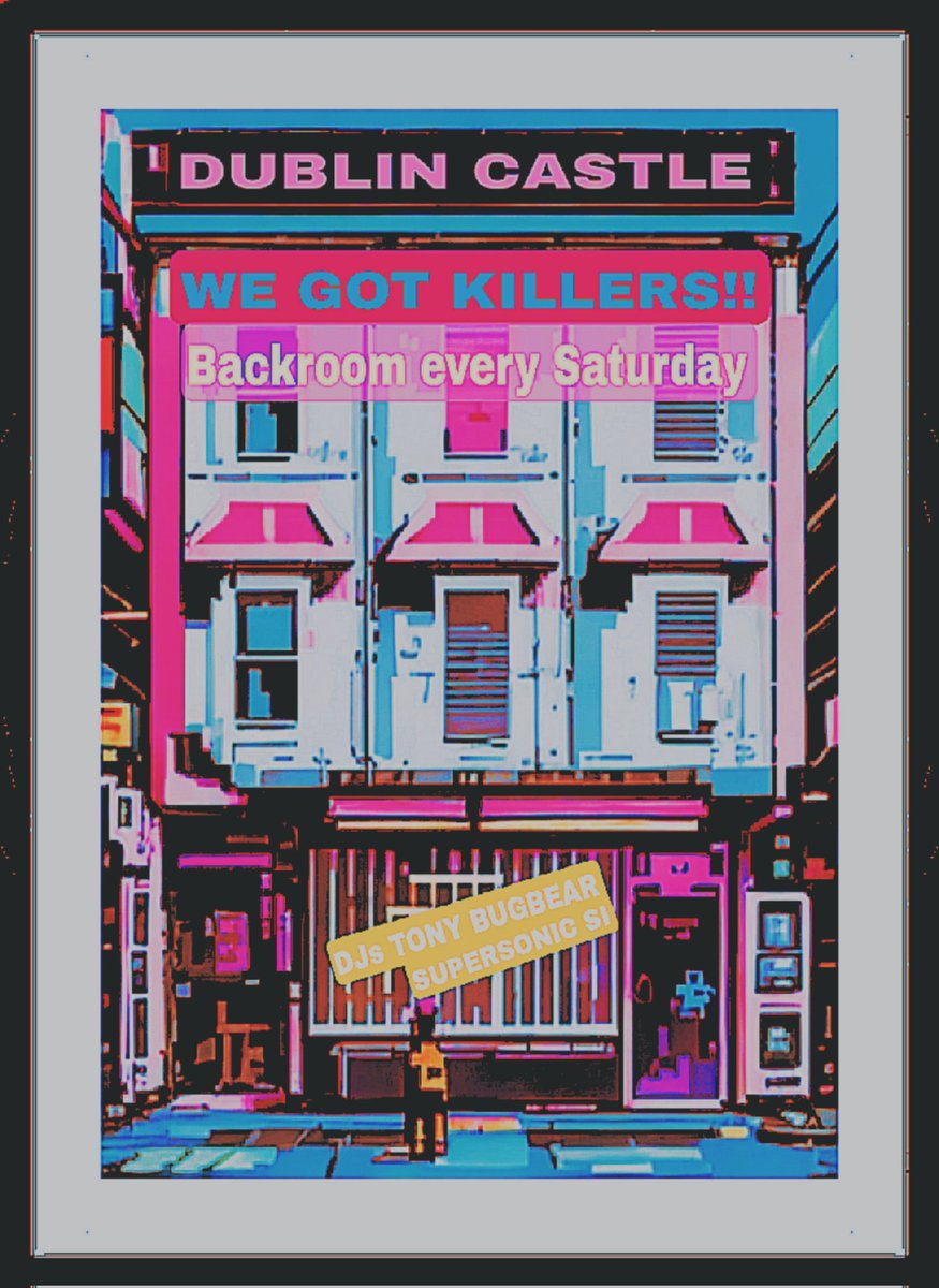 BugbearMusic's tweet photo. Destination The @DublinCastle DANCING!! TONITE!!
#allkillernofiller #Indie #Punk #Reggae #Ska #Soul #Disco #EDM #popgems proper sound system/proper dancefloor and the sassiest stage dancers known to poplife. #Free from 11pm after @TheLandlineband #britpopparty #backroombangers https://t.co/8HjqjgiA4M