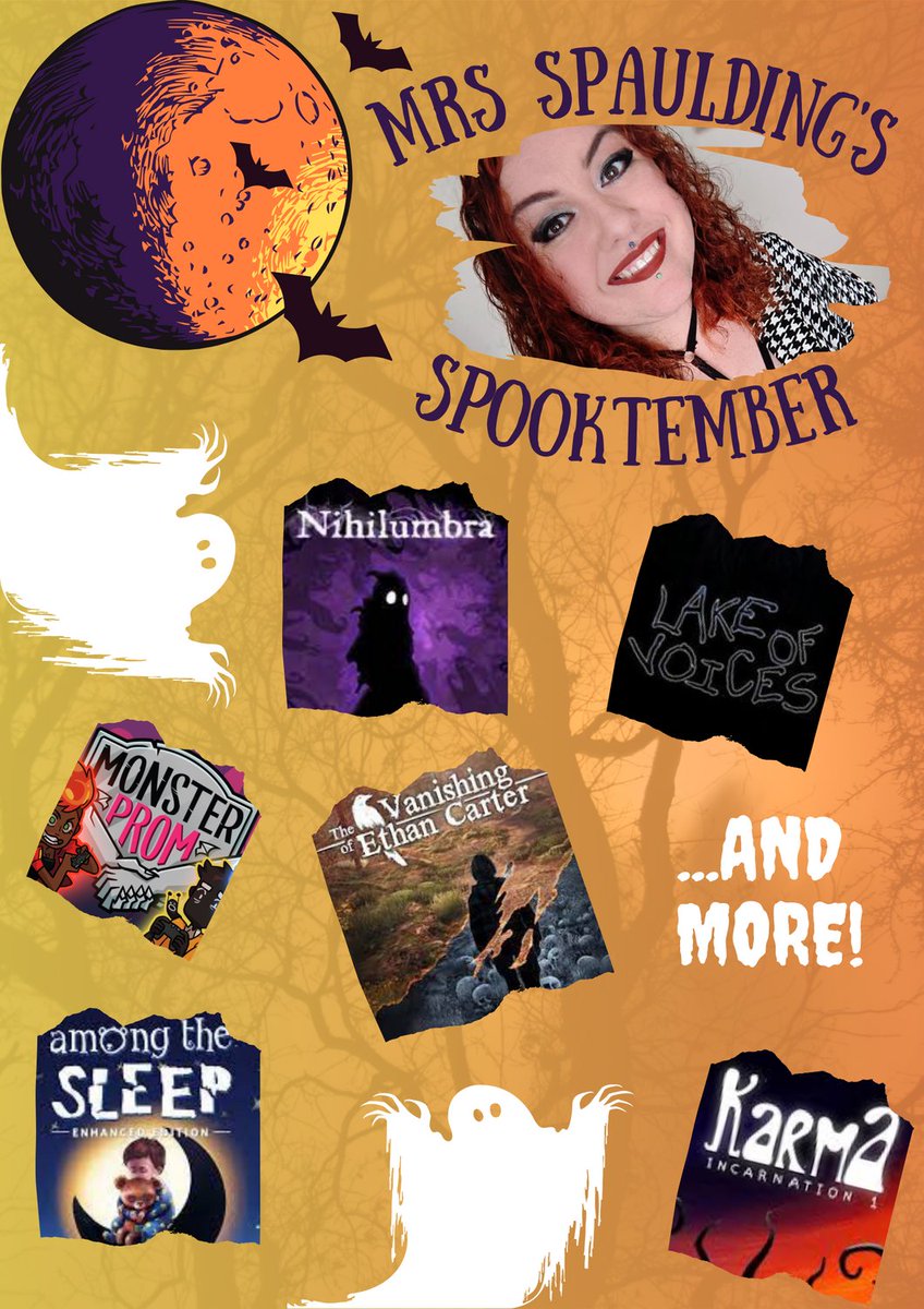 MrsSpaulding39's tweet image. Here it is! Halloween is my fave time of year, so excited for Spooktober! 🎃👻🕷️🍂 
I&apos;ll be playing a variety of spooky games, a baking/knitting stream...plus some surprises hehe.
Akeiloveyoubye 🤘🏻🖤
#spooktober #spookygames #horrorstreamer #twitch #halloween #gothgirl