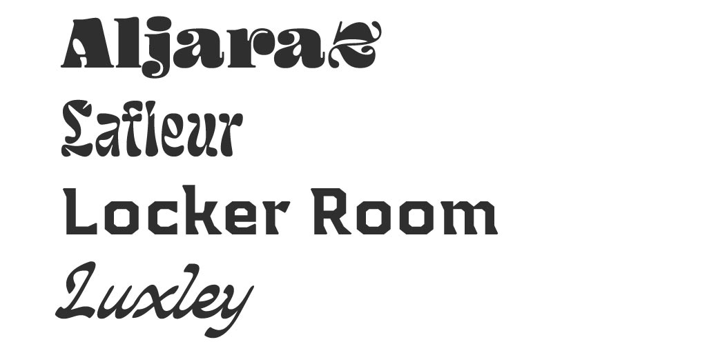 This month's Identifont Blog features interviews with Carlos Campos about Aljaraz, Giuseppe Salerno about Lafleur, Dušan Jelesijević about Locker Room, and Michael Paul Young about Luxley: blog.identifont.com