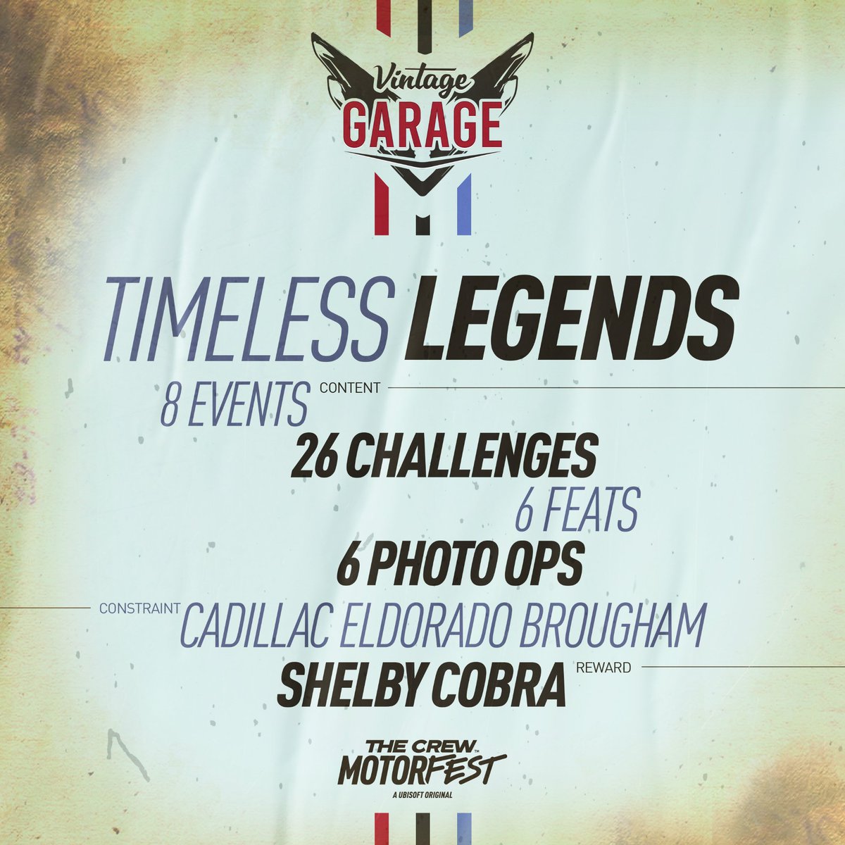 TheCrewGame's tweet image. Does time travel exist? In a way, yes, thanks to #TheCrewMotorfest's "Vintage Garage" playlist.