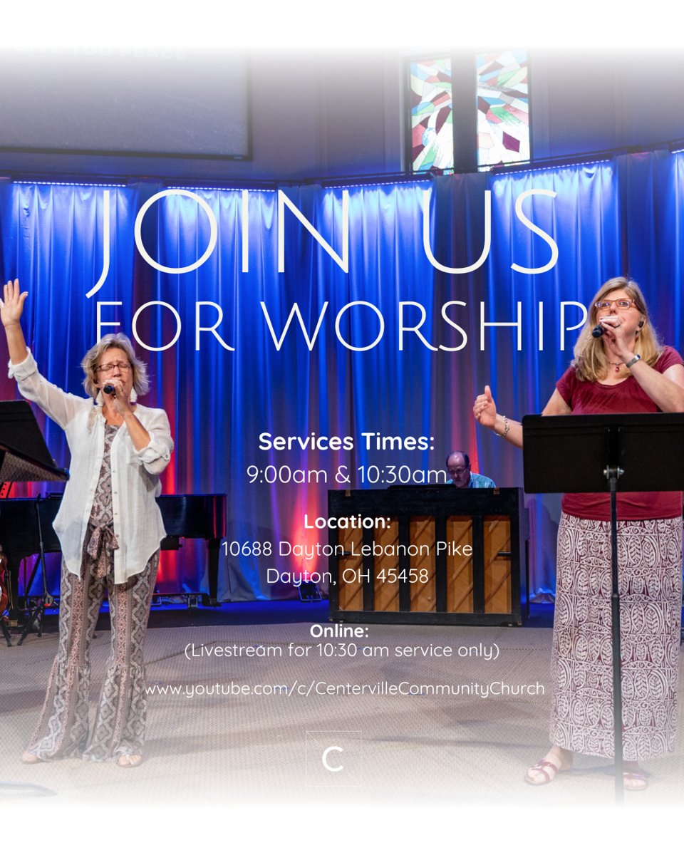 CentervilleCC's tweet image. Join us in worship tomorrow and express your gratitude to God for the incredible impact He's had on your life! 🙌

#WorshipService #WeekendService #DaytonOhio #OhioChurches #OhioChurch #ChurchNearMe #SundayWorship