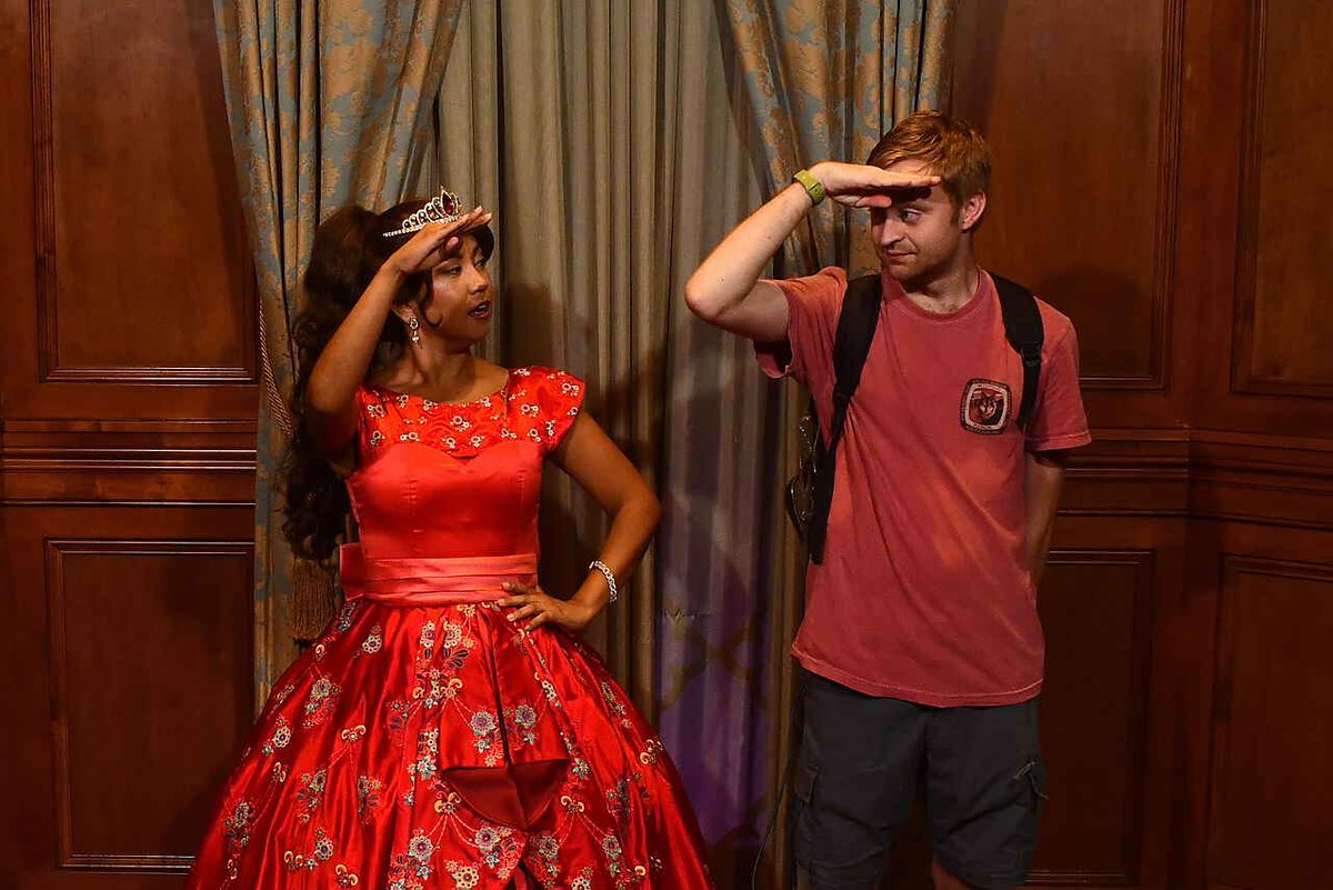 Princess Elena from #ElenaofAvalor taught me how to pose like a royal guard the other night.  #WaltDisneyWorld #magickingdom #disneyparks #disneyprincesses #Disney100 #magicalmoments