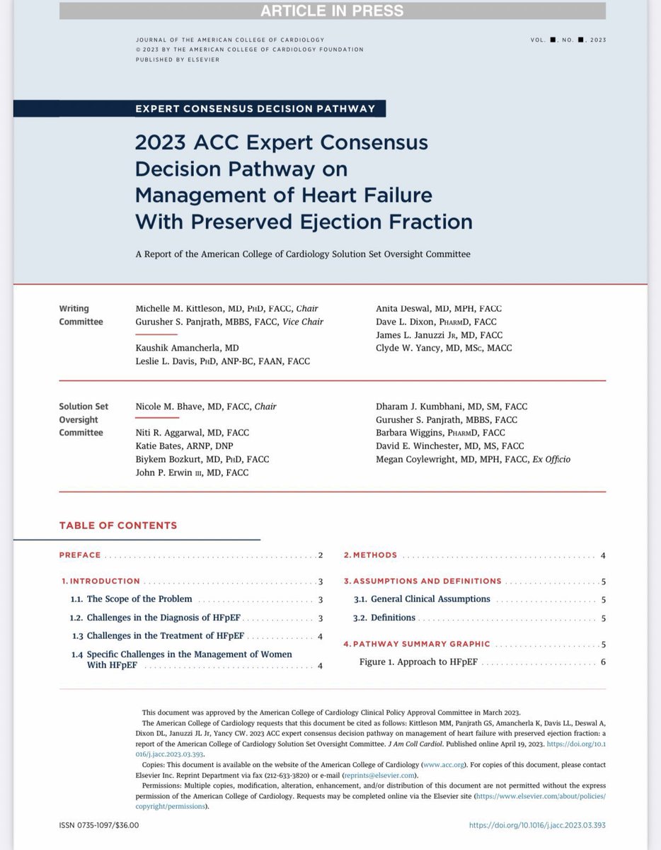 CardiacTrials's tweet photo. 2023 ACC Expert Consensus Decision Pathway on Management of HFpEF 👇
#ACCFIT https://t.co/jfpv9AIsaQ