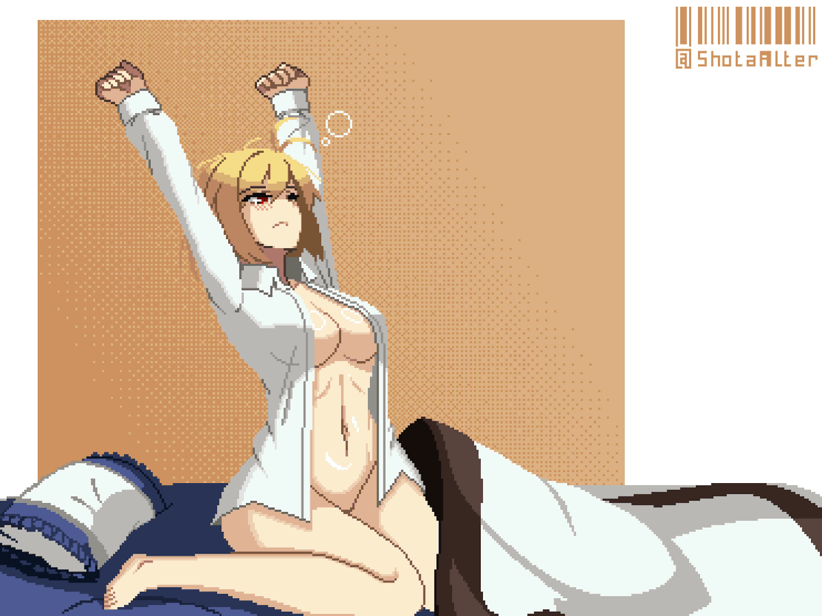 ShotaAlter's tweet photo. Arcueid waking up

#ドット絵 #pixelart #月姫 #メルブラTL2周年 #MBTL2ndAnniversary https://t.co/BkdiyXEDZj