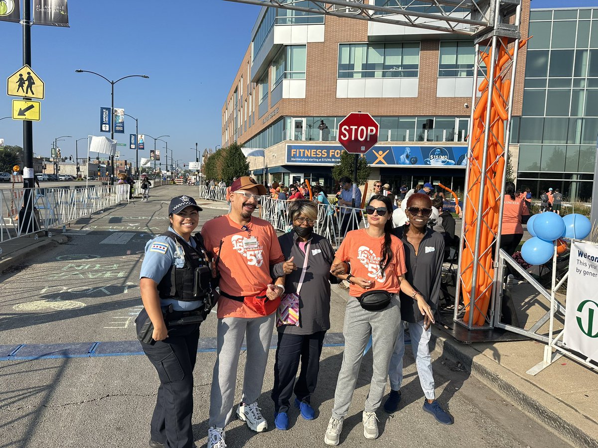 This morning our <a href="/CPD_CST/">CPD Citywide Community Safety Team</a> officers joined <a href="/LawndaleHealth/">Lawndale Christian</a> in a 5K. This was to celebrate 15 years of service to the community of Lawndale located in <a href="/ChicagoCAPS10/">10th District - Ogden</a>. Thank you to all that were involved to celebrate this special occasion.