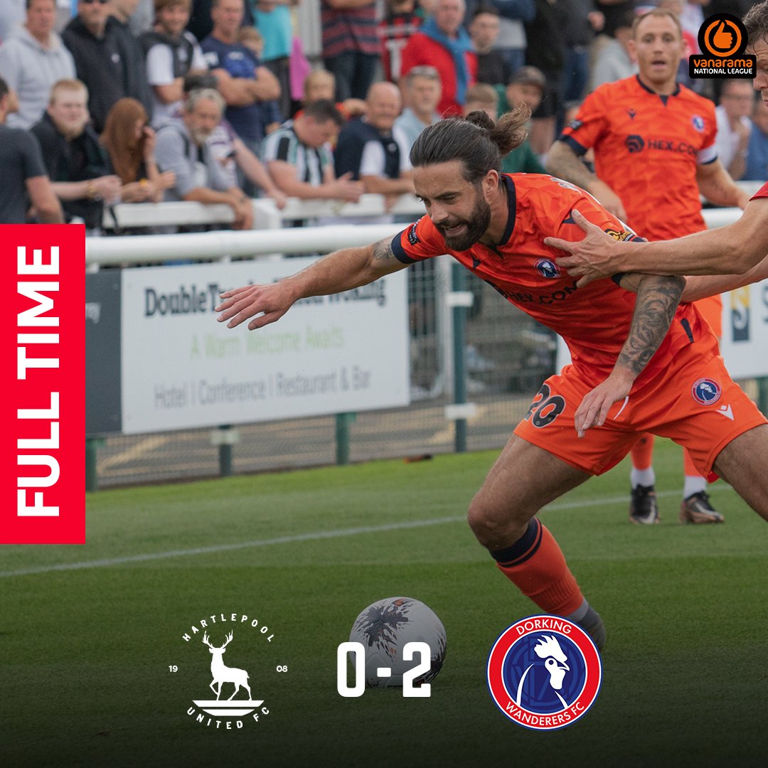 DorkingWDRS's tweet photo. F/T |
Second half goals from Jason Prior & Tom Blair give Wanderers a third straight away win this afternoon! 👊
It's also four games in a row away from home unbeaten & without conceding! 💪
#HARvDOR #WeAreWanderers 🔴⚪️ https://t.co/k4unlcjHJo