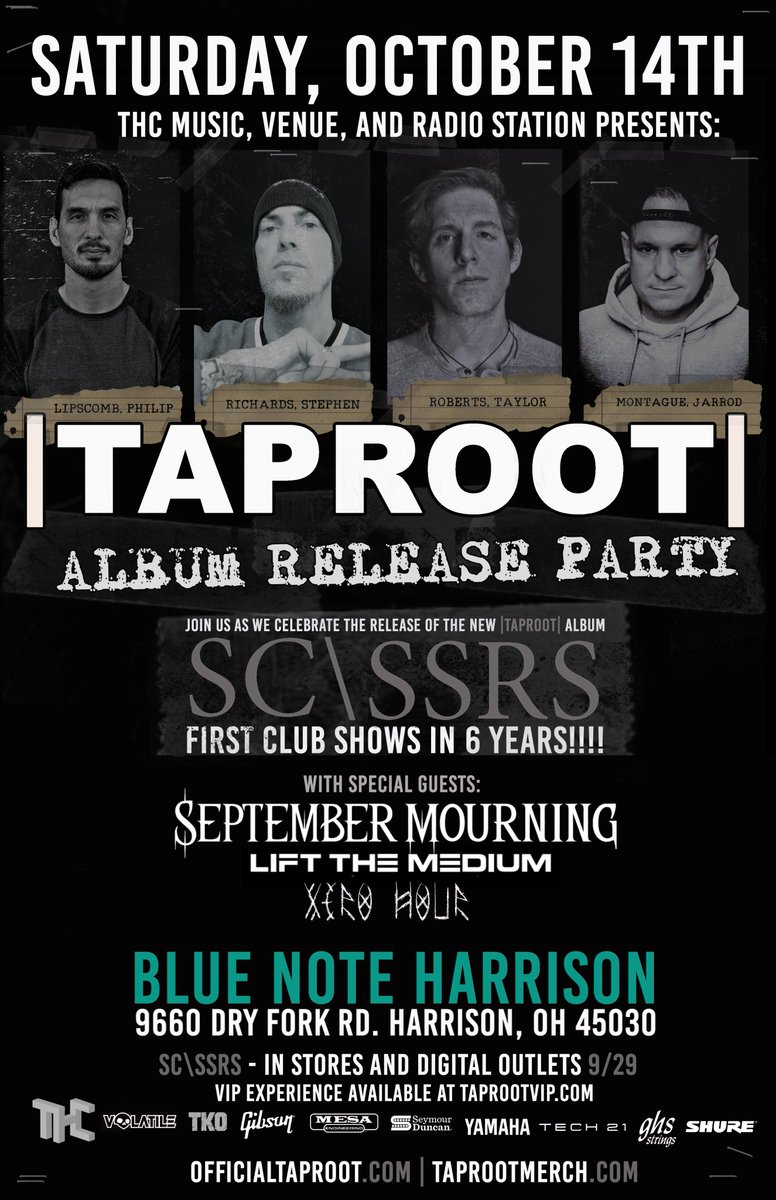 Cincinnati Children of Fate, we can't wait to see you at Blue Note Harrison w/ <a href="/FollowTaproot/">TAPROOT</a> <a href="/liftthemedium/">Lift the Medium</a> Xero Hour

Tix + VIP: septembermourning.com/tourdates