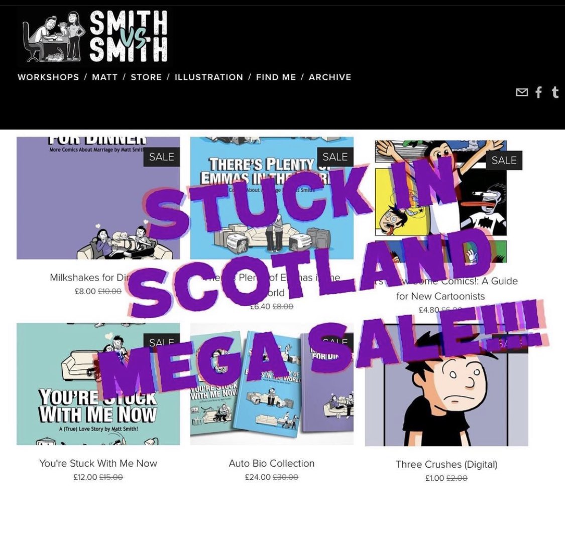 I had to cancel my appearance at LICAF because of issues with my rental car. I spent hours on the phone and went to the bank but no luck. In an attempt to recoup some of my losses, I’m having a MASSIVE sale. Everything 20% off for a week! SmithvsSmith.com/store