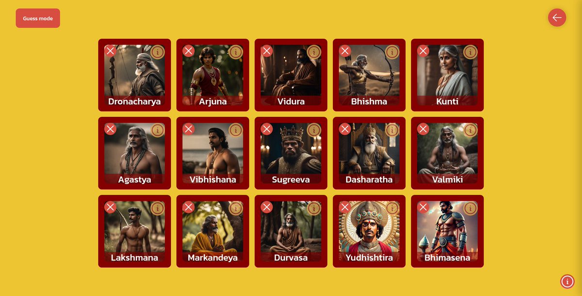 IndicGames's tweet image. Update 2: Added AI generated art for all characters in the game using @ideogram_ai , #StableDiffusion and @vispunkai Hope everybody likes it. Check it out here: indic-games.in/guess-who

#buildingInPublic #solo_dev #games #AIArtwork #webdeveloper  #hinduism