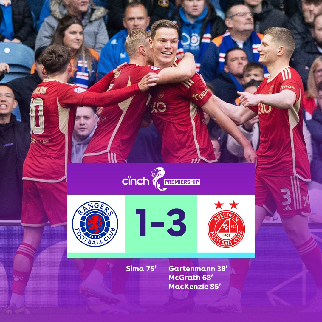 An incredible win at Ibrox for <a href="/AberdeenFC/">Aberdeen FC</a> 🔥

#cinchPrem | #RANABE