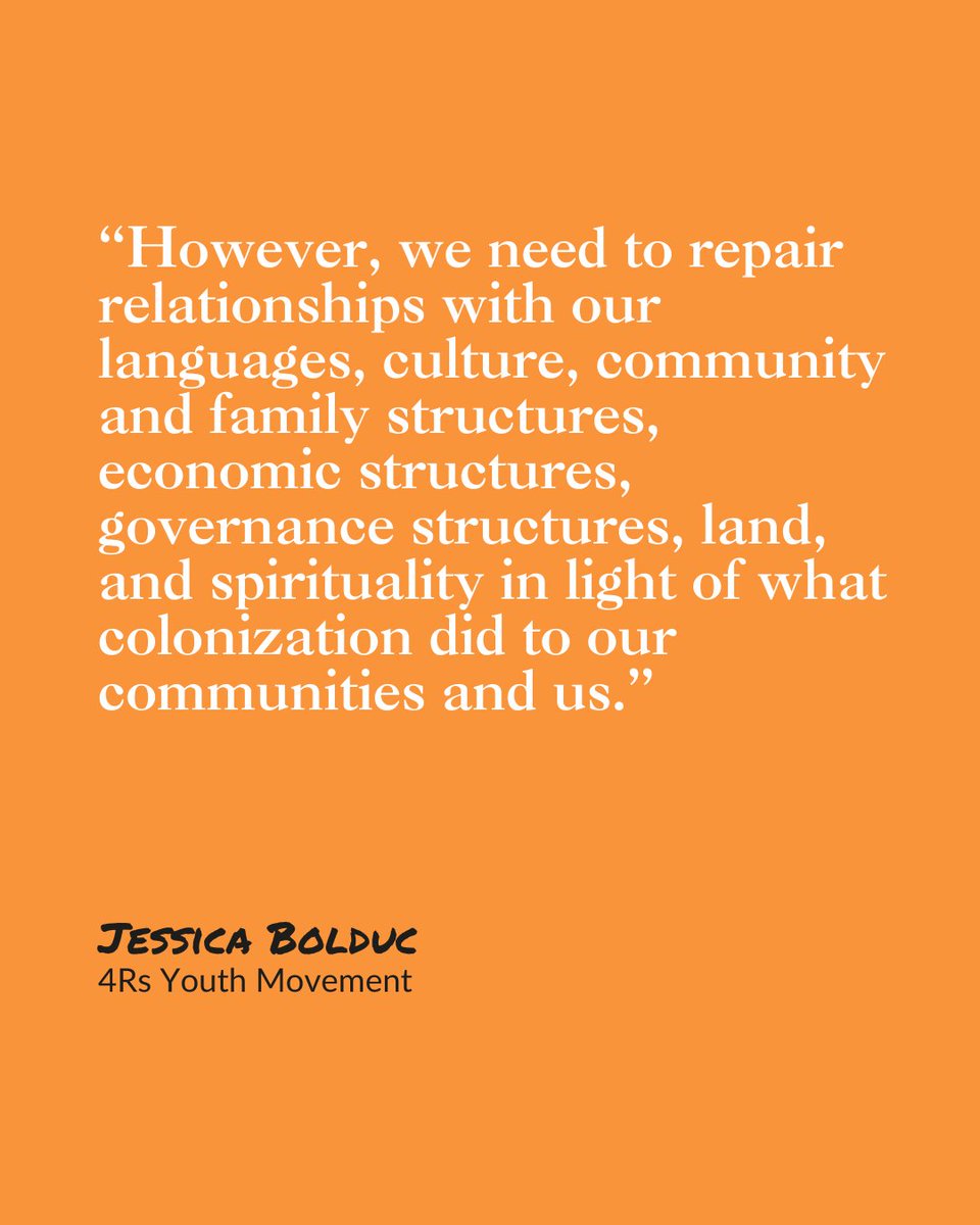 What does reconciliation mean for Indigenous youth today? 🟠 #NationalDayforTruthandReconciliation In issue #13 of our digital publication, Raccords, we spoke with Jessica Bolduc, executive director of @4rsYouth.
