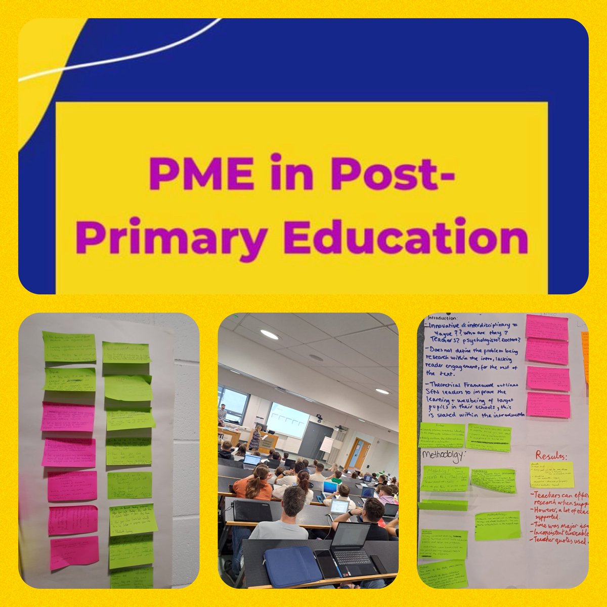 Delighted to welcome our Autumn 23 PME in Post-Primary Education cohort to Dublin today for their first face-to-face day on the programme. Great engagement and discussion on the use of evidence to inform practices in teaching and learning. #hcbecomingateacher @PatriciaNunan